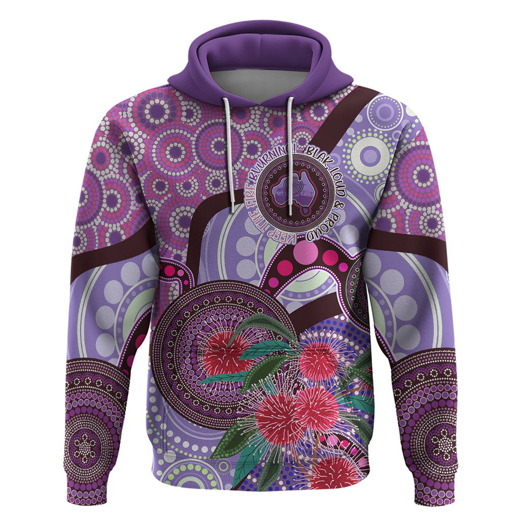 Personalised Australia NAIDOC 2024 Hoodie Keep the Fire Burning Hakea Flowers LT9 - Vibe Hoodie Shop