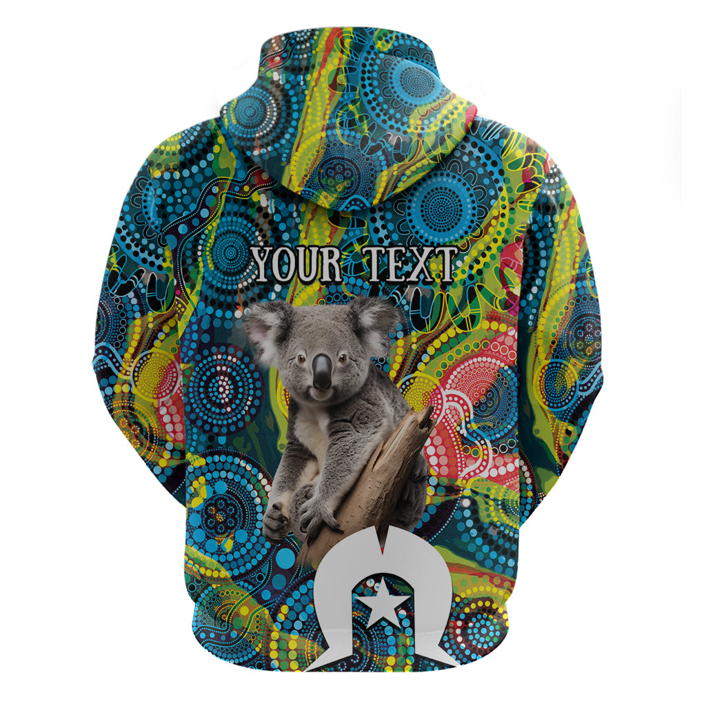 Personalised Vivid Minimal Koala Hoodie NAIDOC 2024 Aboriginal Art Style No2 LT9 - Vibe Hoodie Shop