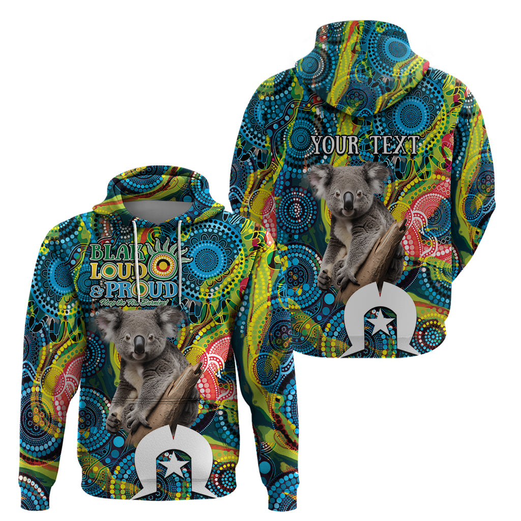 Personalised Vivid Minimal Koala Hoodie NAIDOC 2024 Aboriginal Art Style No2 LT9 - Vibe Hoodie Shop