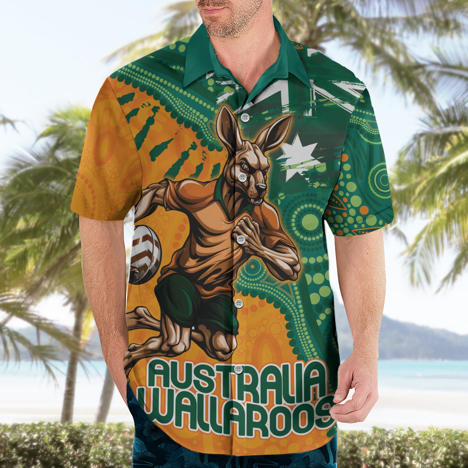 Custom Australia Rugby Wallaroos Hawaiian Shirt Indigenous Aboriginal Pacific Champions - Vibe Hoodie Shop