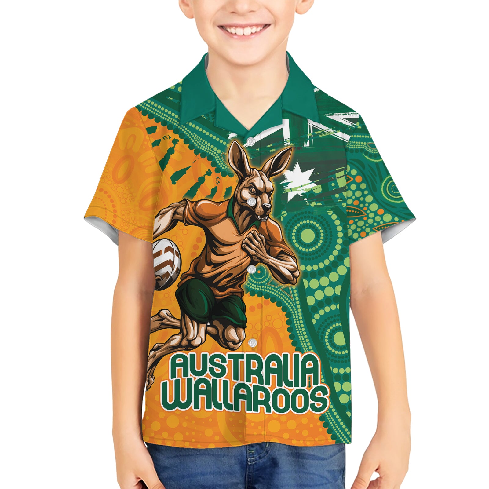 Custom Australia Rugby Wallaroos Hawaiian Shirt Indigenous Aboriginal Pacific Champions - Vibe Hoodie Shop