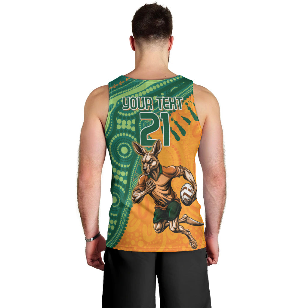 Custom Australia Rugby Wallaroos Men Tank Top Indigenous Aboriginal Pacific Champions - Vibe Hoodie Shop