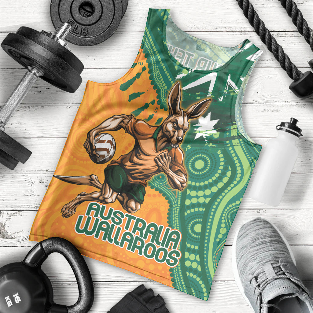 Custom Australia Rugby Wallaroos Men Tank Top Indigenous Aboriginal Pacific Champions - Vibe Hoodie Shop