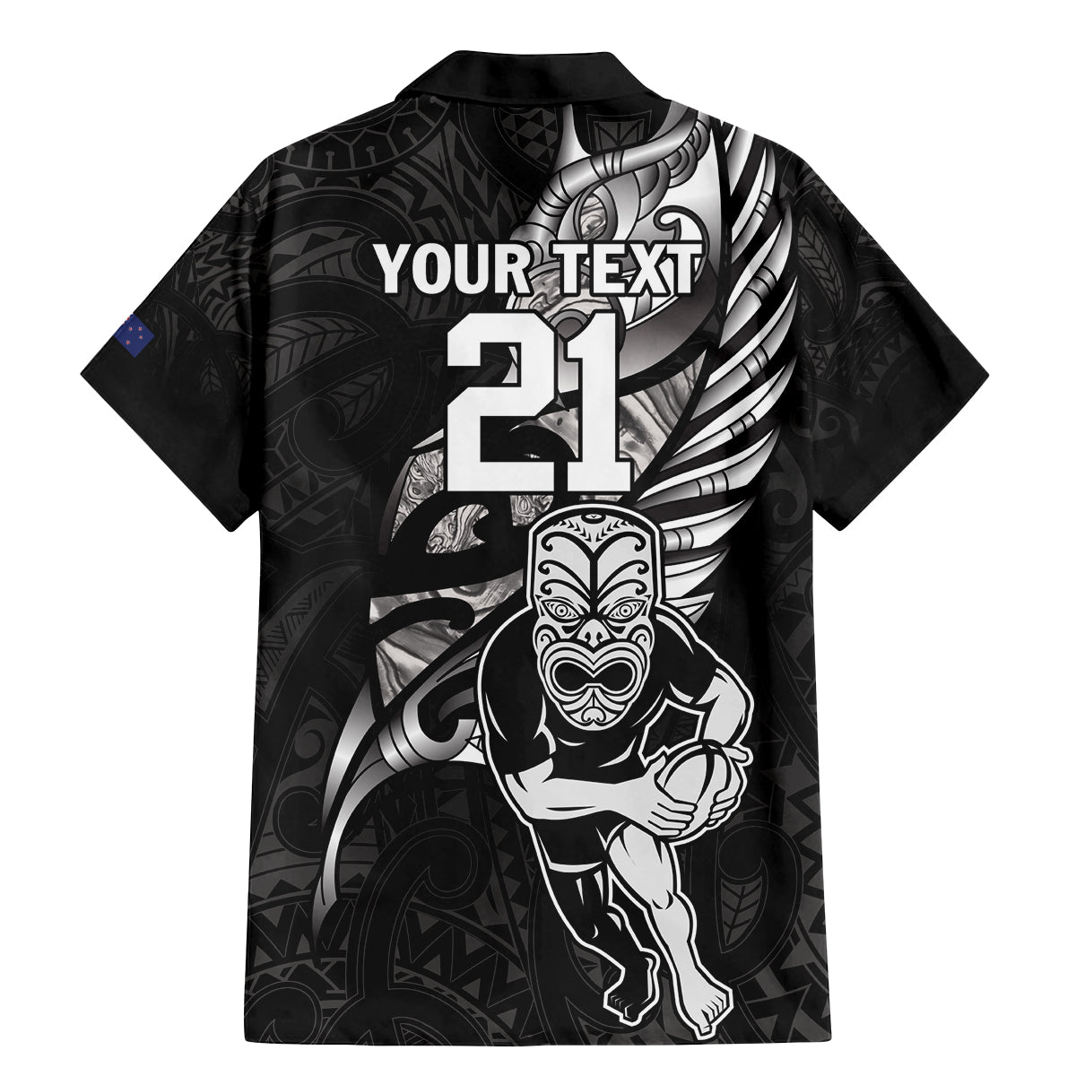 Custom New Zealand Maori Rugby Family Matching Mermaid Dress and Hawaiian Shirt Rarauhe Pango Silver Fern Manaia