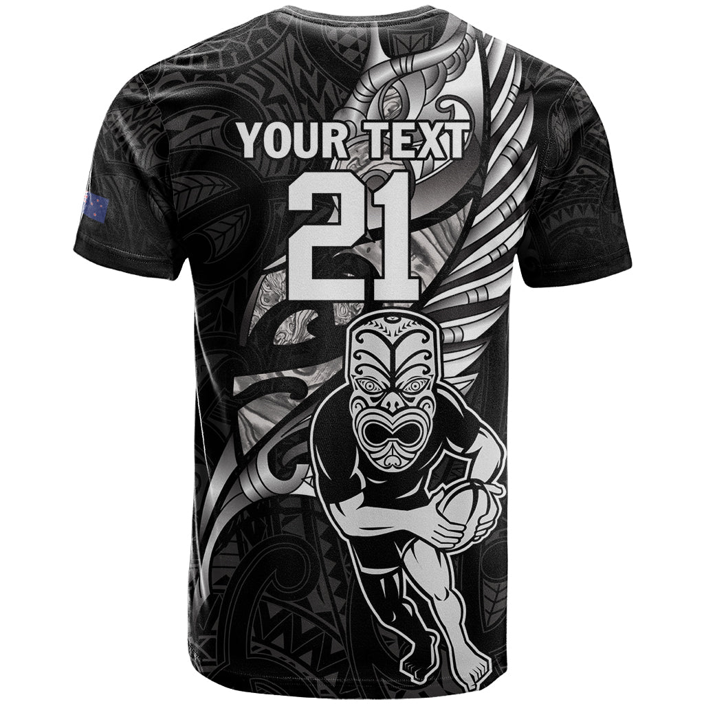 Custom New Zealand Maori Rugby T Shirt Rarauhe Pango Silver Fern Manaia LT9 - Vibe Hoodie Shop