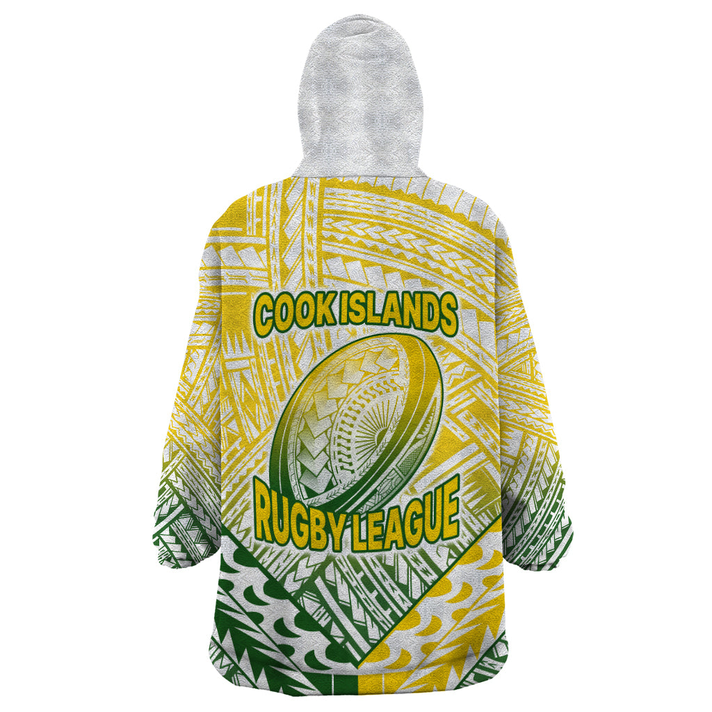 The Kuki's Cook Islands Rugby Wearable Blanket Hoodie Be Unique Vibe White - Vibe Hoodie Shop