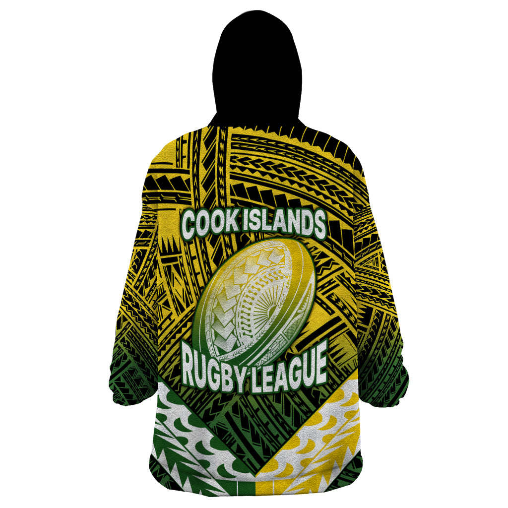 The Kuki's Cook Islands Rugby Wearable Blanket Hoodie Be Unique Vibe Black - Vibe Hoodie Shop