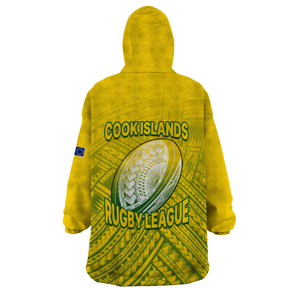 The Kuki's Cook Islands Rugby Wearable Blanket Hoodie Be Unique Vibe Yellow - Vibe Hoodie Shop