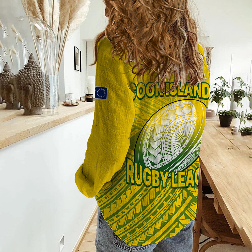 The Kuki's Cook Islands Rugby Women Casual Shirt Be Unique Vibe Yellow - Vibe Hoodie Shop