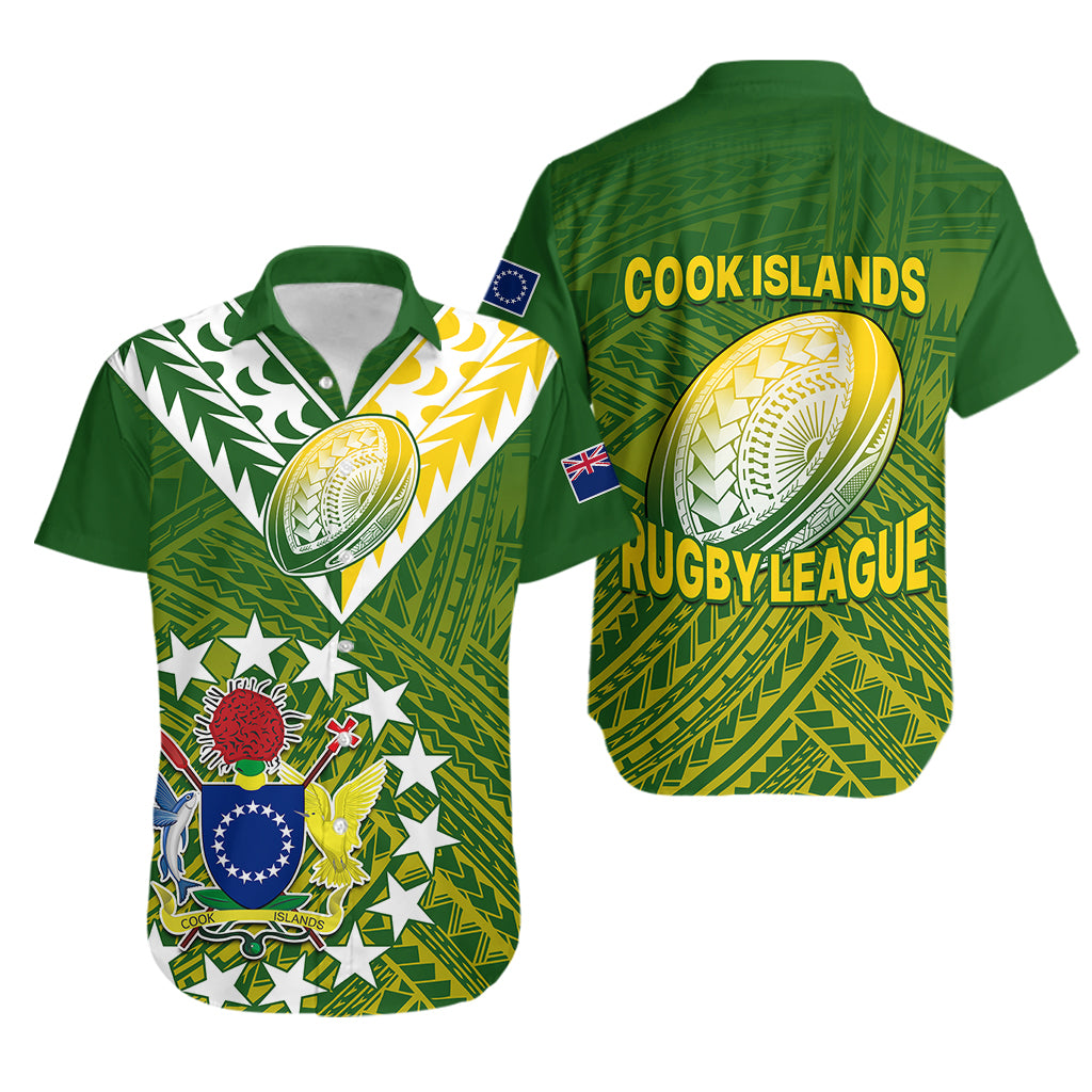 The Kuki's Cook Islands Rugby Hawaiian Shirt Be Unique Vibe Green - Vibe Hoodie Shop