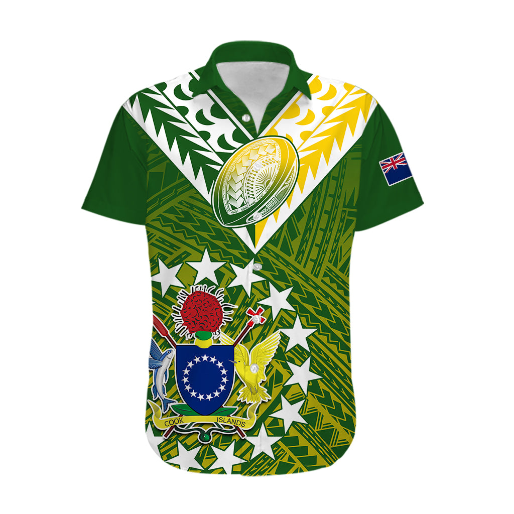 The Kuki's Cook Islands Rugby Hawaiian Shirt Be Unique Vibe Green - Vibe Hoodie Shop
