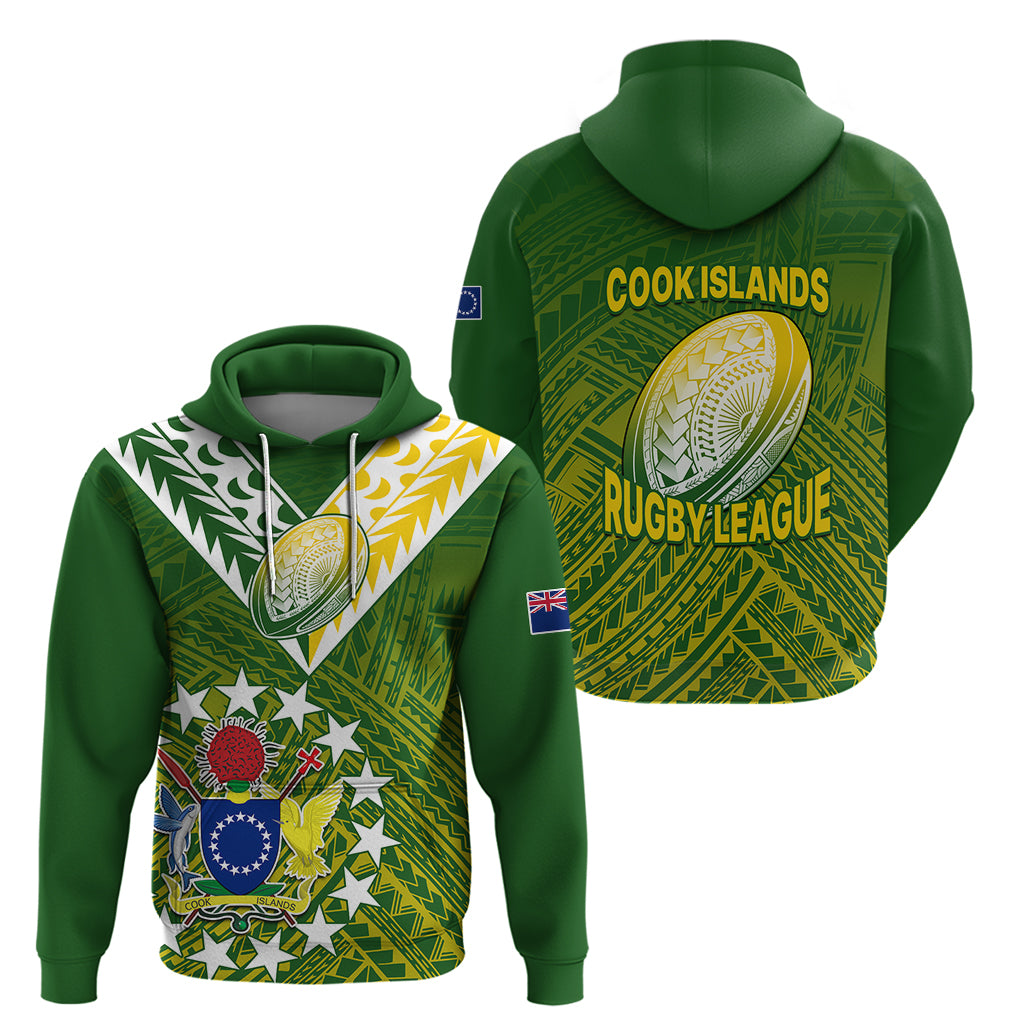 The Kuki's Cook Islands Rugby Hoodie Be Unique Vibe Green LT9 - Vibe Hoodie Shop
