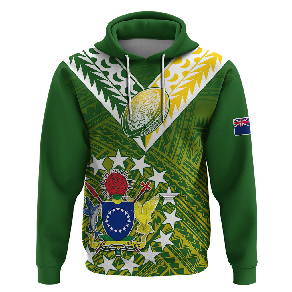 The Kuki's Cook Islands Rugby Hoodie Be Unique Vibe Green LT9 - Vibe Hoodie Shop