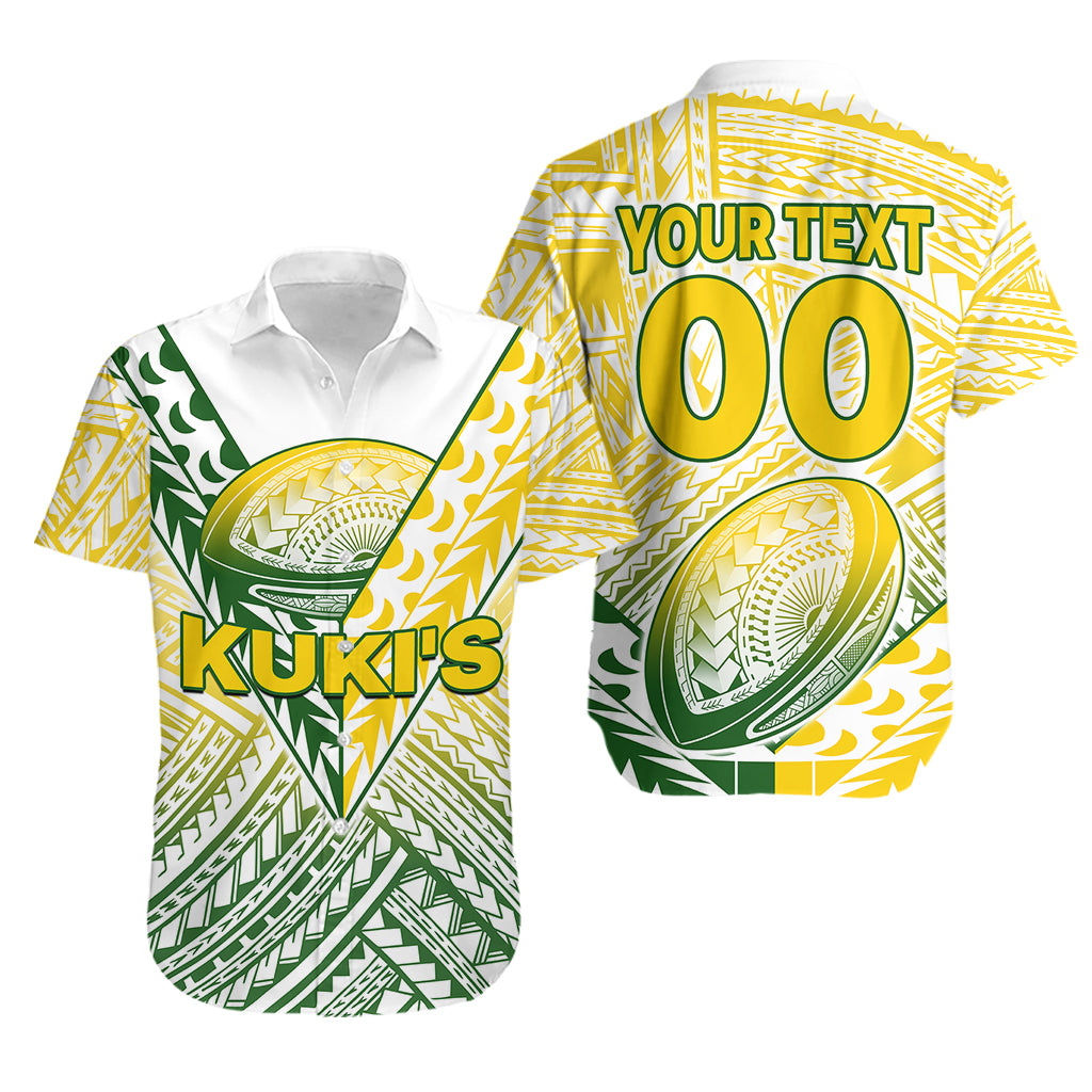 (Custom Text And Number) The Kuki's Cook Islands Rugby Hawaiian Shirt Be Unique Vibe White - Vibe Hoodie Shop