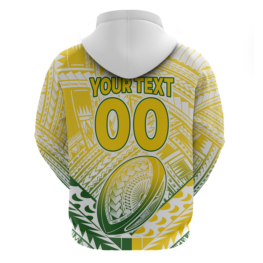 (Custom Text And Number) The Kuki's Cook Islands Rugby Hoodie Be Unique Vibe White LT9 - Vibe Hoodie Shop