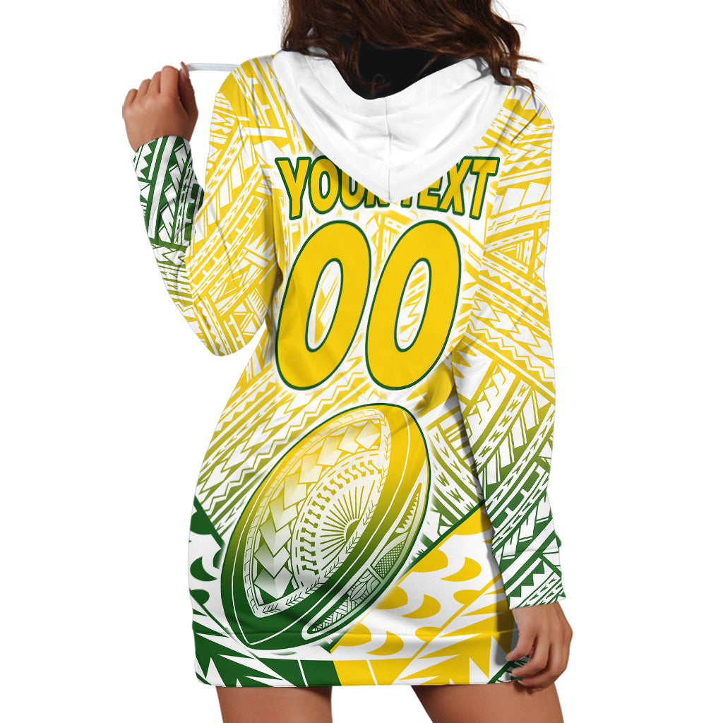 (Custom Text And Number) The Kuki's Cook Islands Rugby Hoodie Dress Be Unique Vibe White - Vibe Hoodie Shop