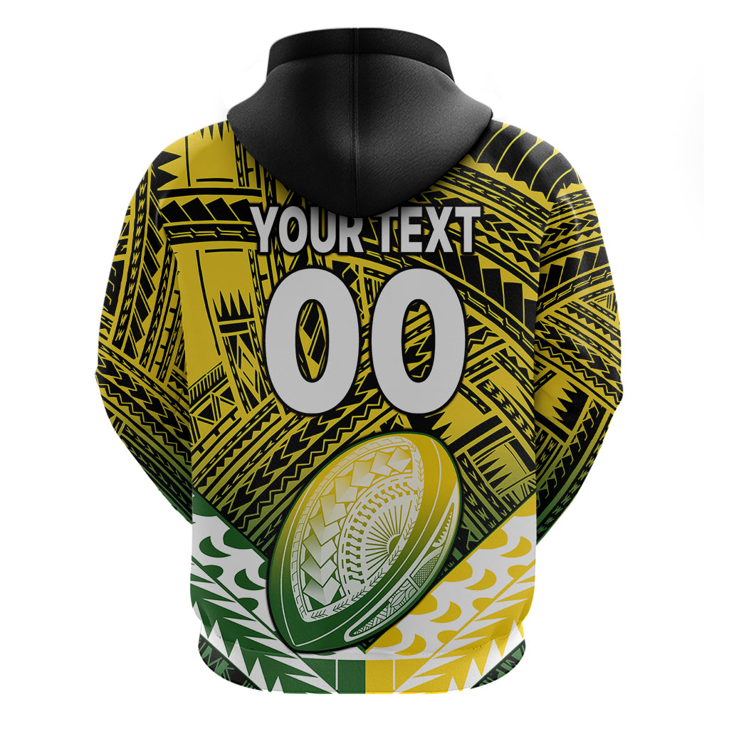 (Custom Text And Number) The Kuki's Cook Islands Rugby Hoodie Be Unique Vibe Black LT9 - Vibe Hoodie Shop