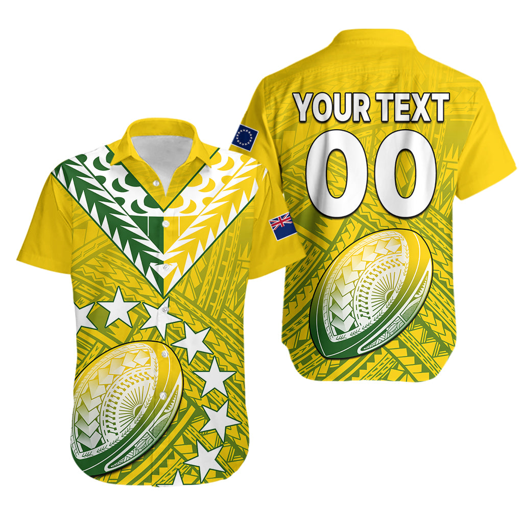 (Custom Text And Number) The Kuki's Cook Islands Rugby Hawaiian Shirt Be Unique Vibe Yellow - Vibe Hoodie Shop