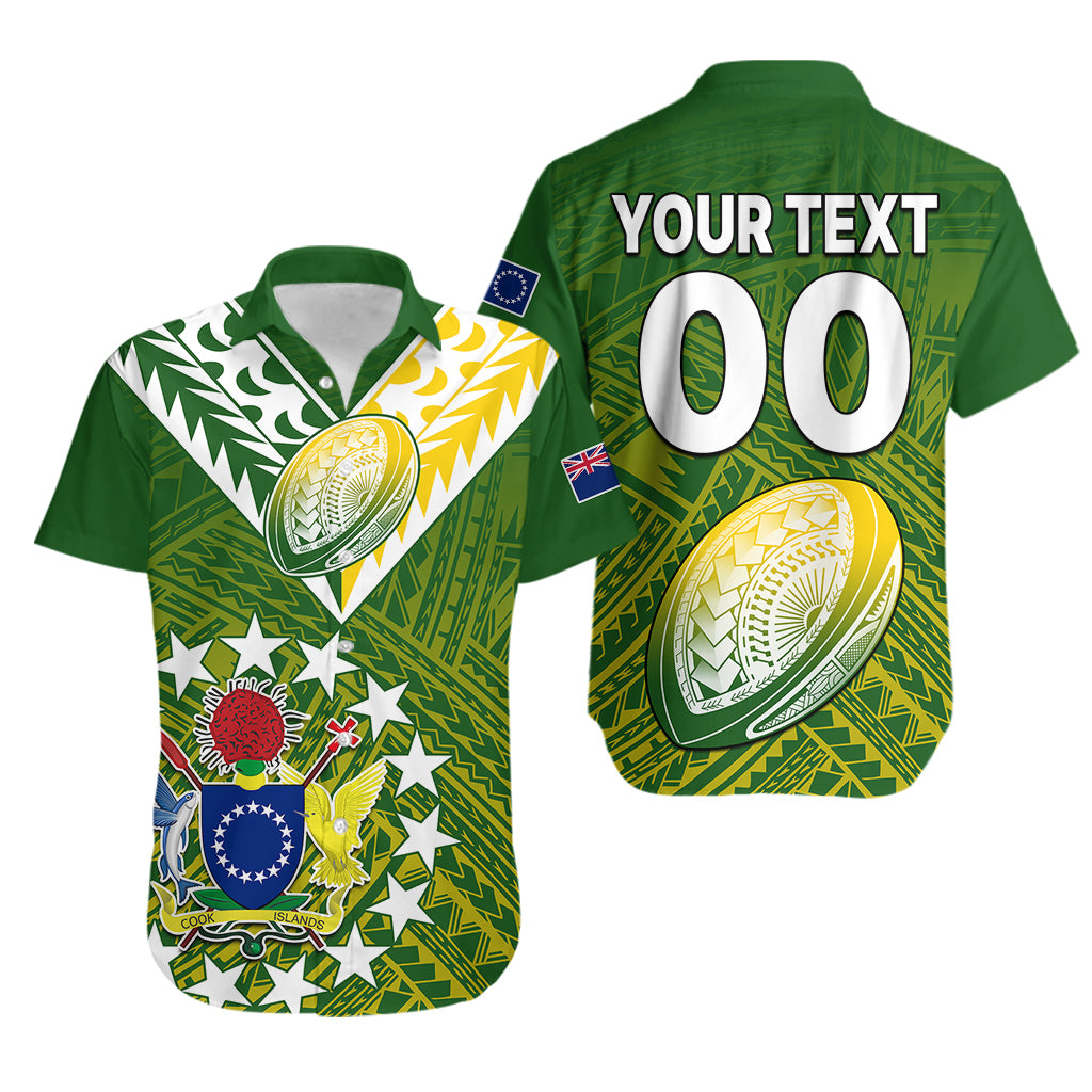 (Custom Text And Number) The Kuki's Cook Islands Rugby Hawaiian Shirt Be Unique Vibe Green - Vibe Hoodie Shop