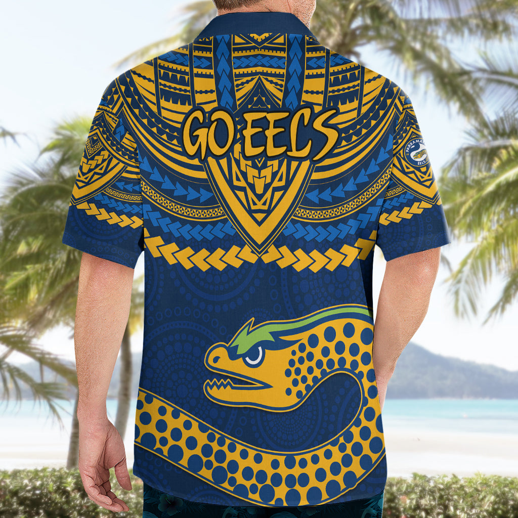 Eels Rugby Hawaiian Shirt Polynesian and Aboriginal Vibe - Vibe Hoodie Shop