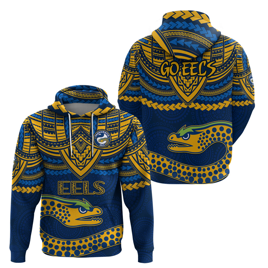 Eels Rugby Hoodie Polynesian and Aboriginal Vibe LT9 - Vibe Hoodie Shop