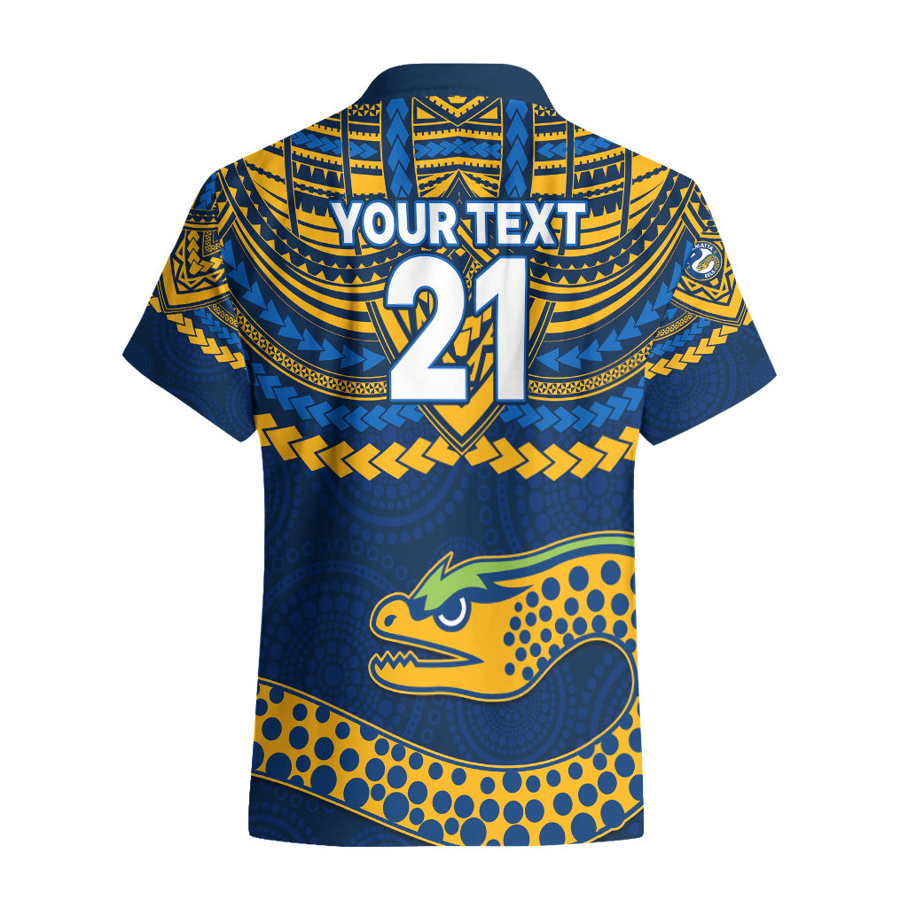 Custom Eels Rugby Hawaiian Shirt Polynesian and Aboriginal Vibe - Vibe Hoodie Shop