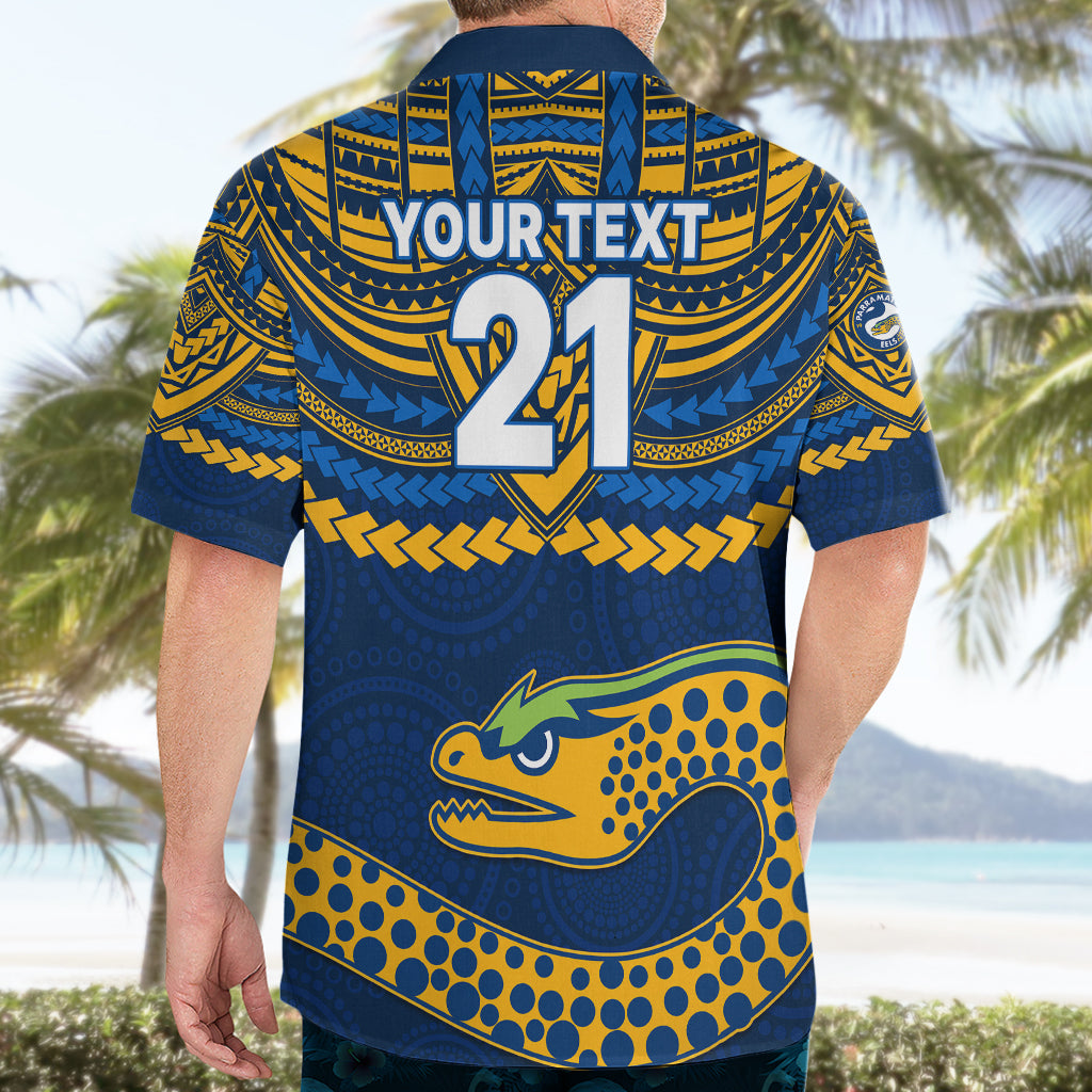 Custom Eels Rugby Hawaiian Shirt Polynesian and Aboriginal Vibe - Vibe Hoodie Shop