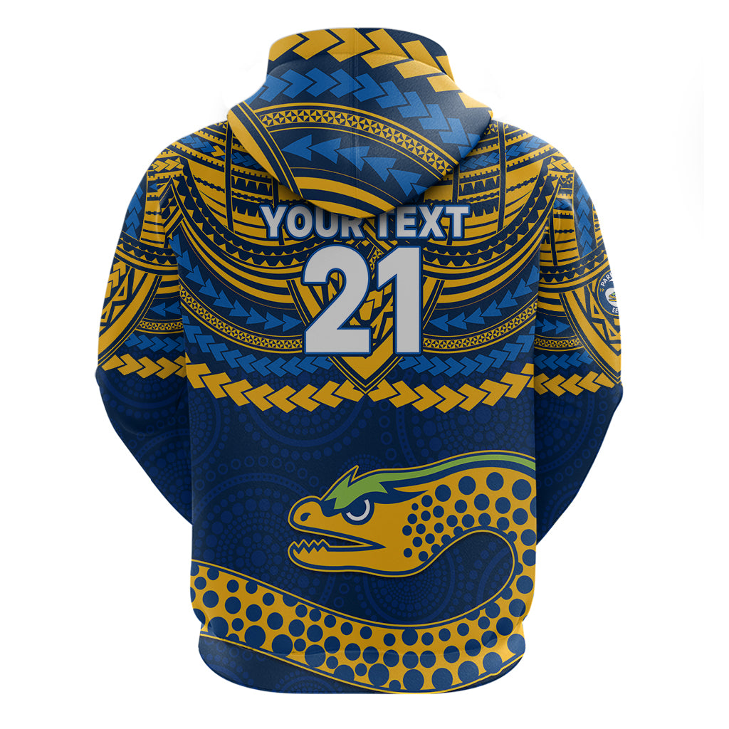 Custom Eels Rugby Hoodie Polynesian and Aboriginal Vibe LT9 - Vibe Hoodie Shop