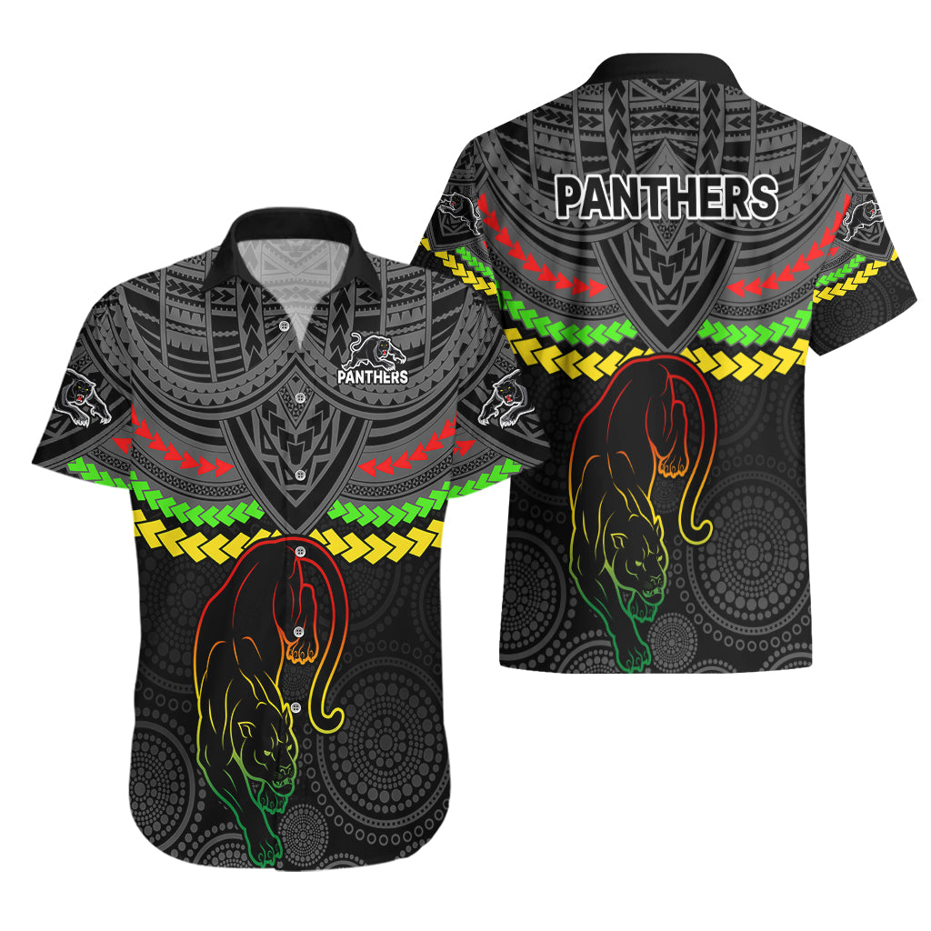 Panthers Rugby Hawaiian Shirt Polynesian and Aboriginal Vibe - Vibe Hoodie Shop