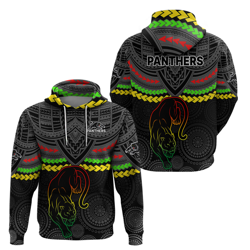 Panthers Rugby Hoodie Polynesian and Aboriginal Vibe LT9 - Vibe Hoodie Shop