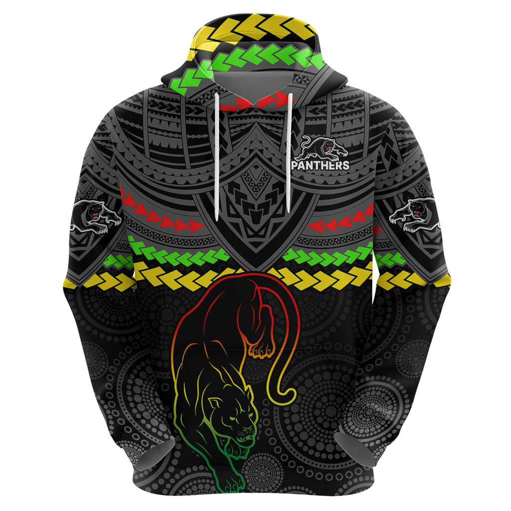 Panthers Rugby Hoodie Polynesian and Aboriginal Vibe LT9 - Vibe Hoodie Shop