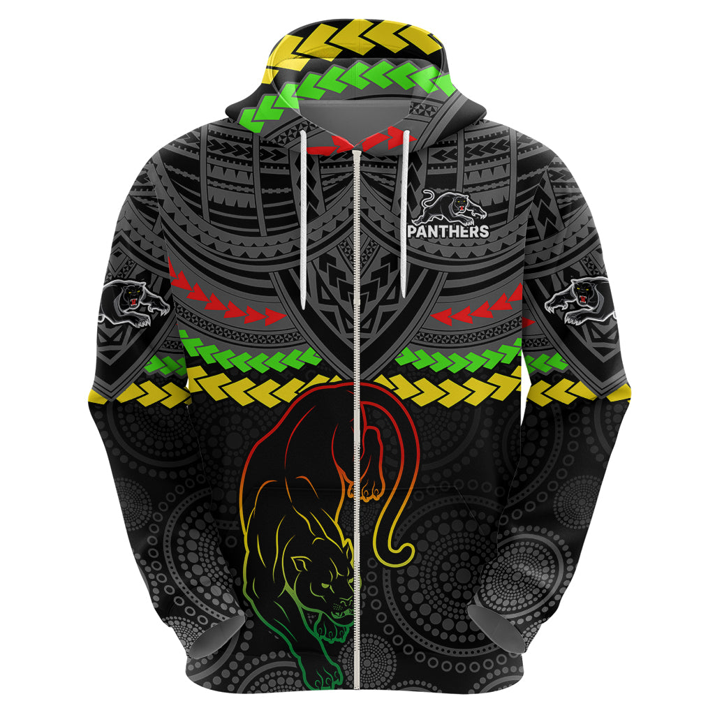 Panthers Rugby Hoodie Polynesian and Aboriginal Vibe LT9 - Vibe Hoodie Shop