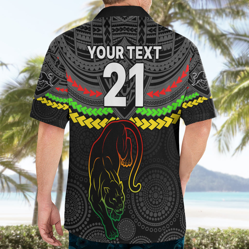 Custom Panthers Rugby Hawaiian Shirt Polynesian and Aboriginal Vibe - Vibe Hoodie Shop