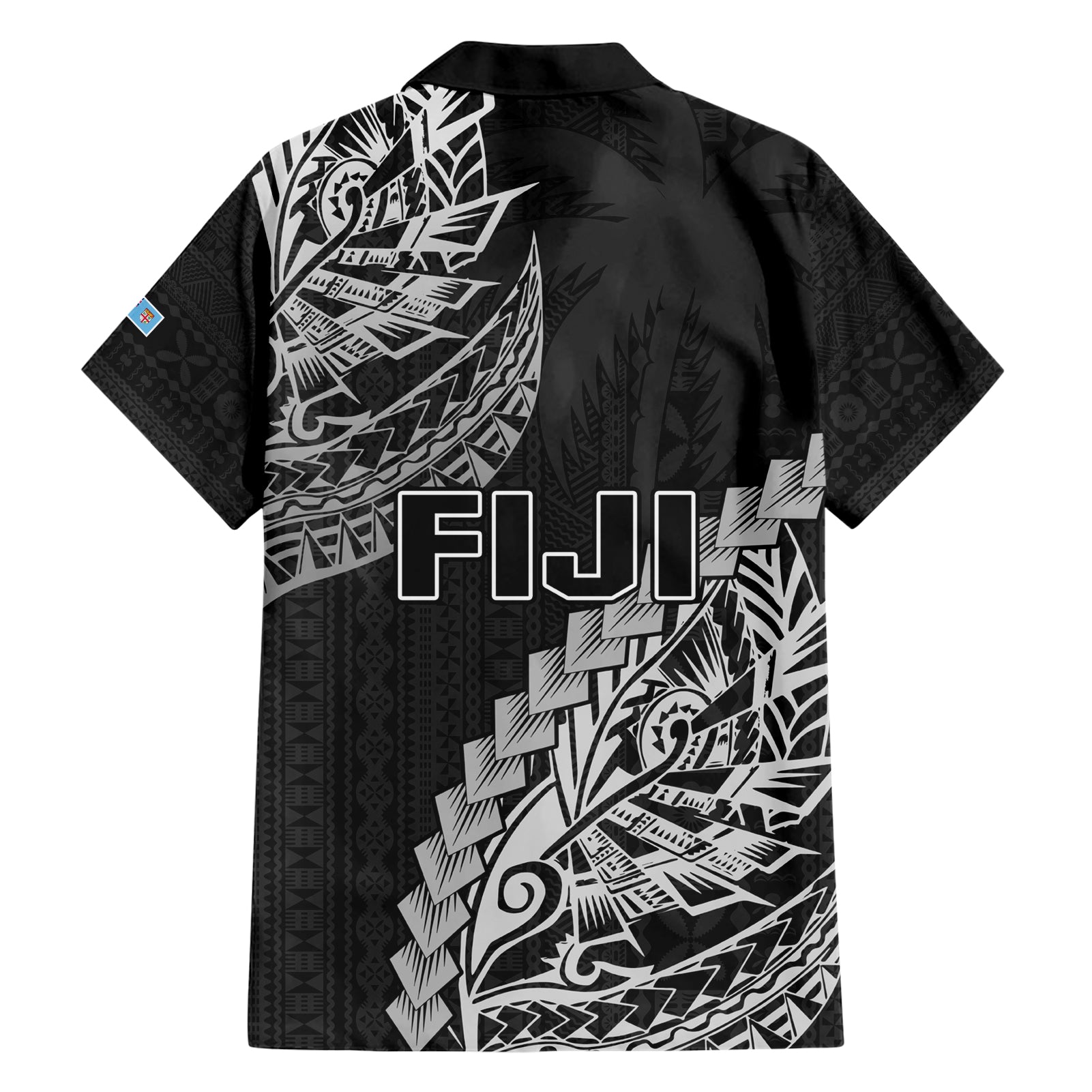 Fiji Rugby Hawaiian Shirt Kaiviti Fijian Tribal World Cup Black - Vibe Hoodie Shop