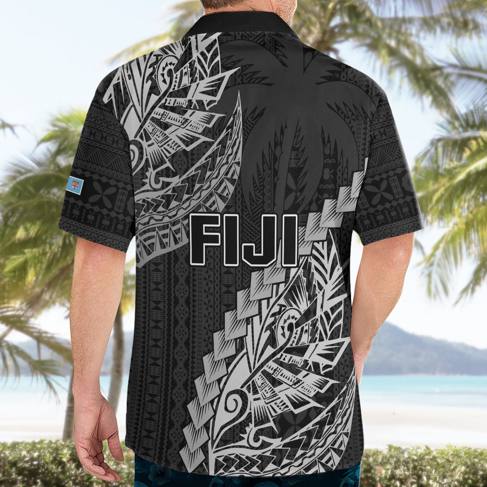 Fiji Rugby Hawaiian Shirt Kaiviti Fijian Tribal World Cup Black - Vibe Hoodie Shop