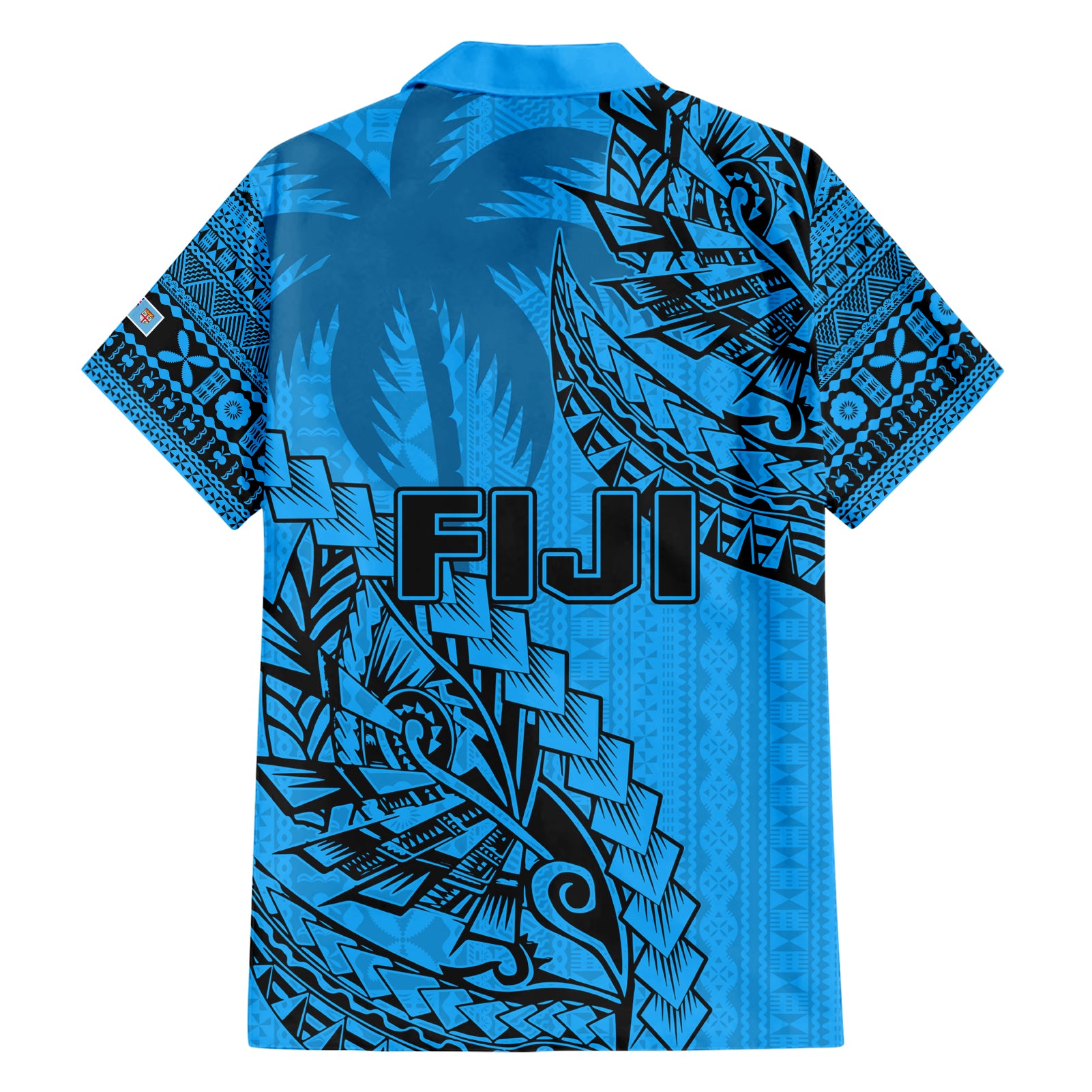 Fiji Rugby Hawaiian Shirt Kaiviti Fijian Tribal World Cup Blue No1 - Vibe Hoodie Shop