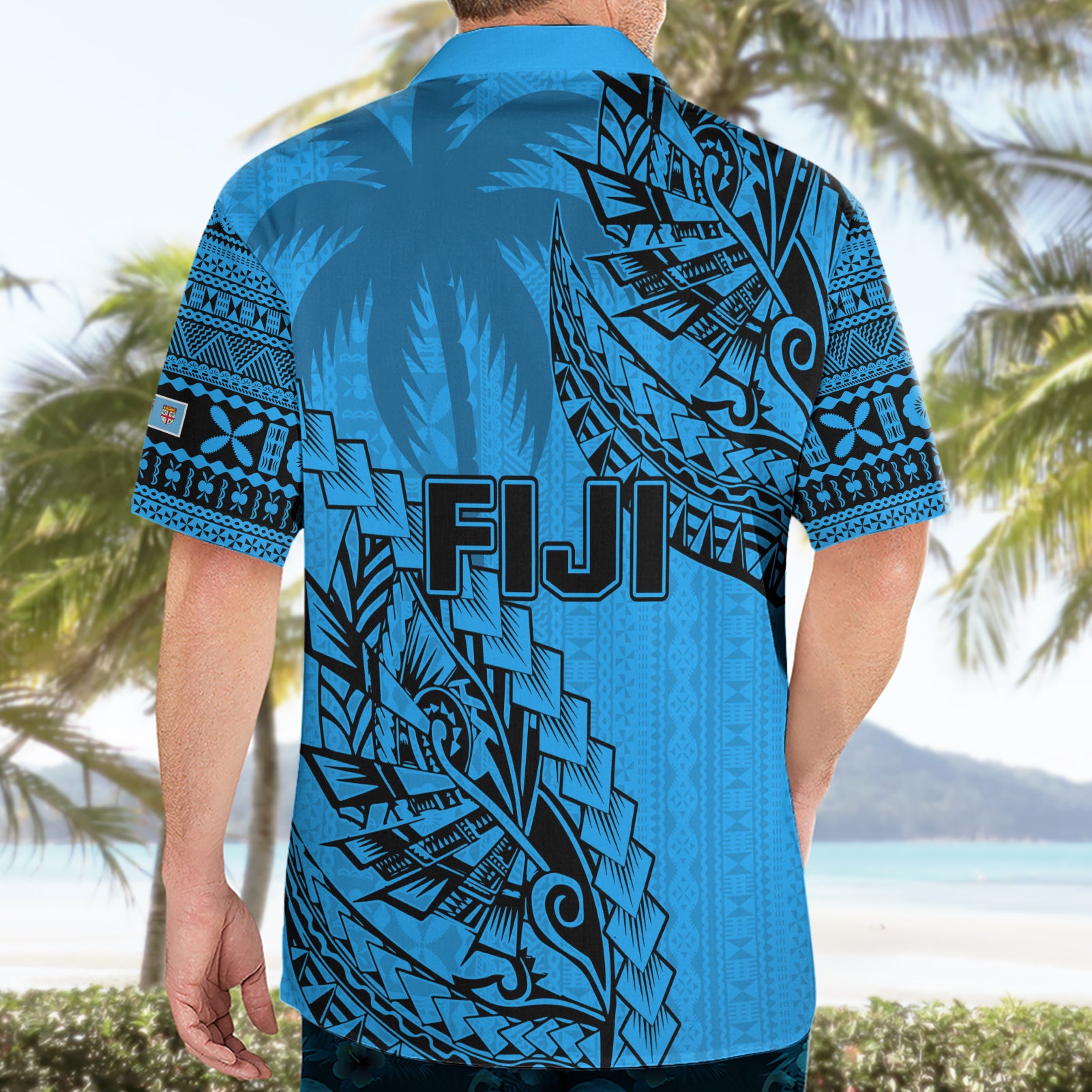 Fiji Rugby Hawaiian Shirt Kaiviti Fijian Tribal World Cup Blue No1 - Vibe Hoodie Shop