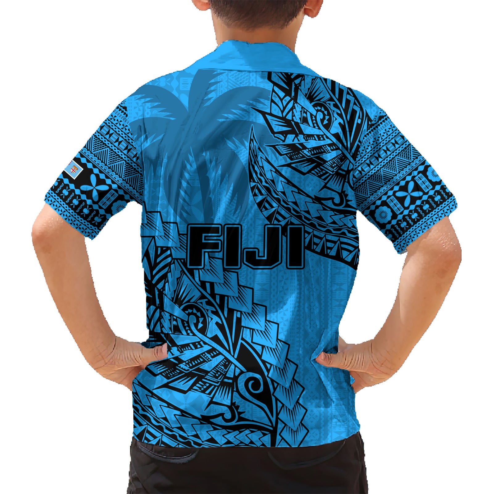 Fiji Rugby Hawaiian Shirt Kaiviti Fijian Tribal World Cup Blue No1 - Vibe Hoodie Shop