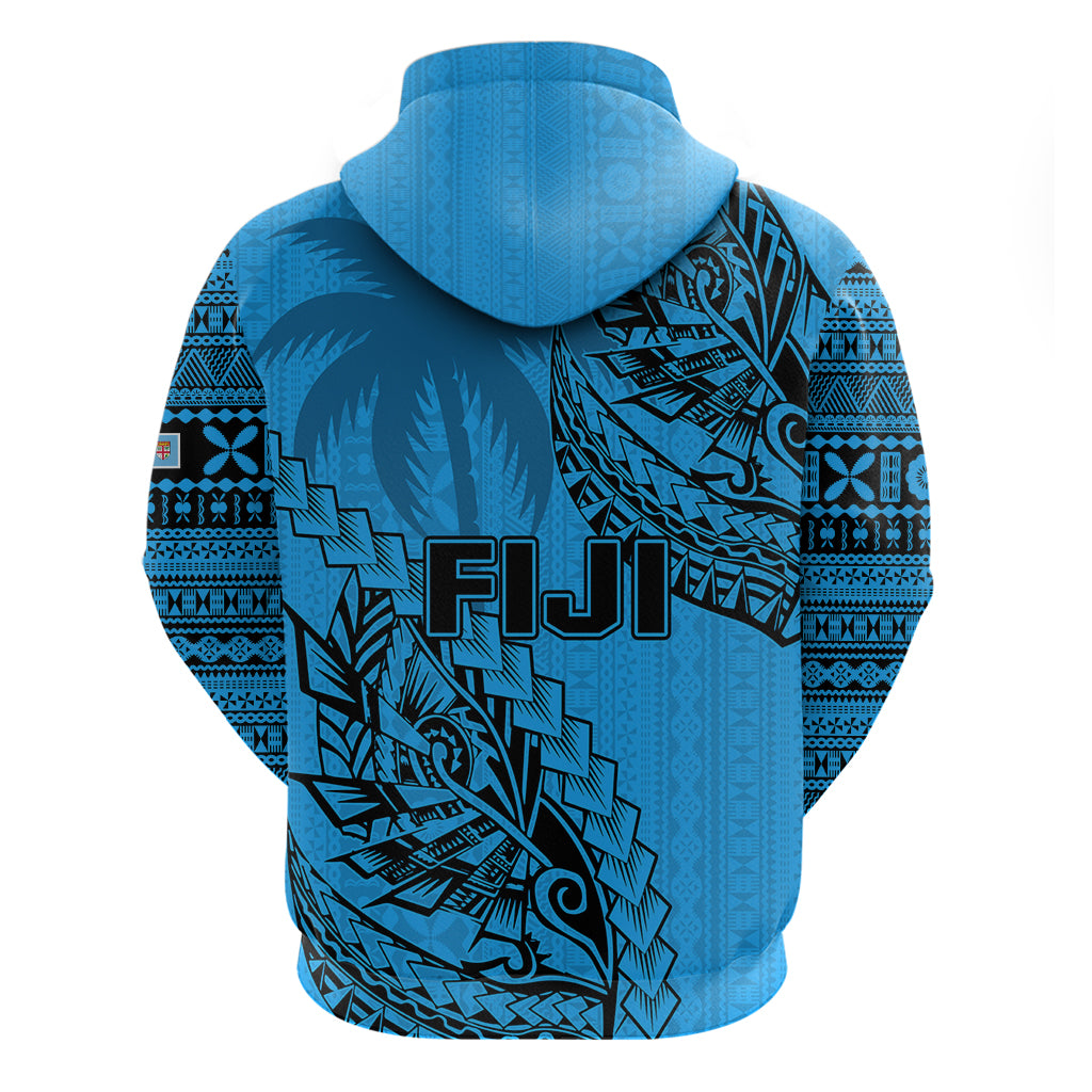 Fiji Rugby Hoodie Kaiviti Fijian Tribal World Cup Blue No1 LT9 - Vibe Hoodie Shop