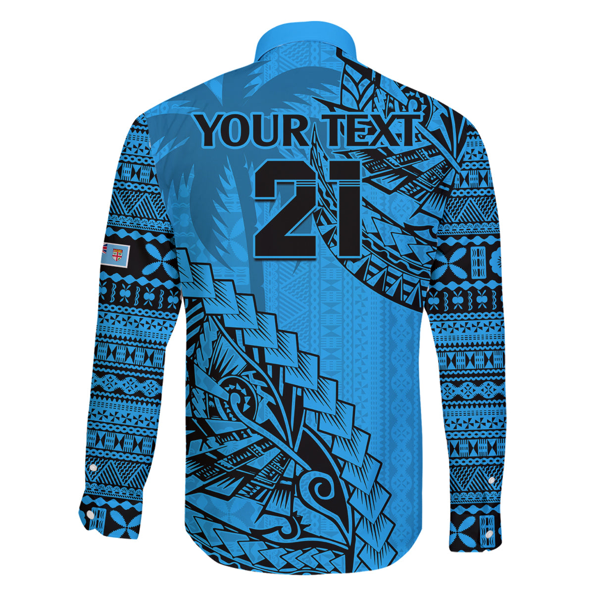 custom-fiji-rugby-family-matching-long-sleeve-bodycon-dress-and-hawaiian-shirt-kaiviti-fijian-tribal-world-cup-blue-no1