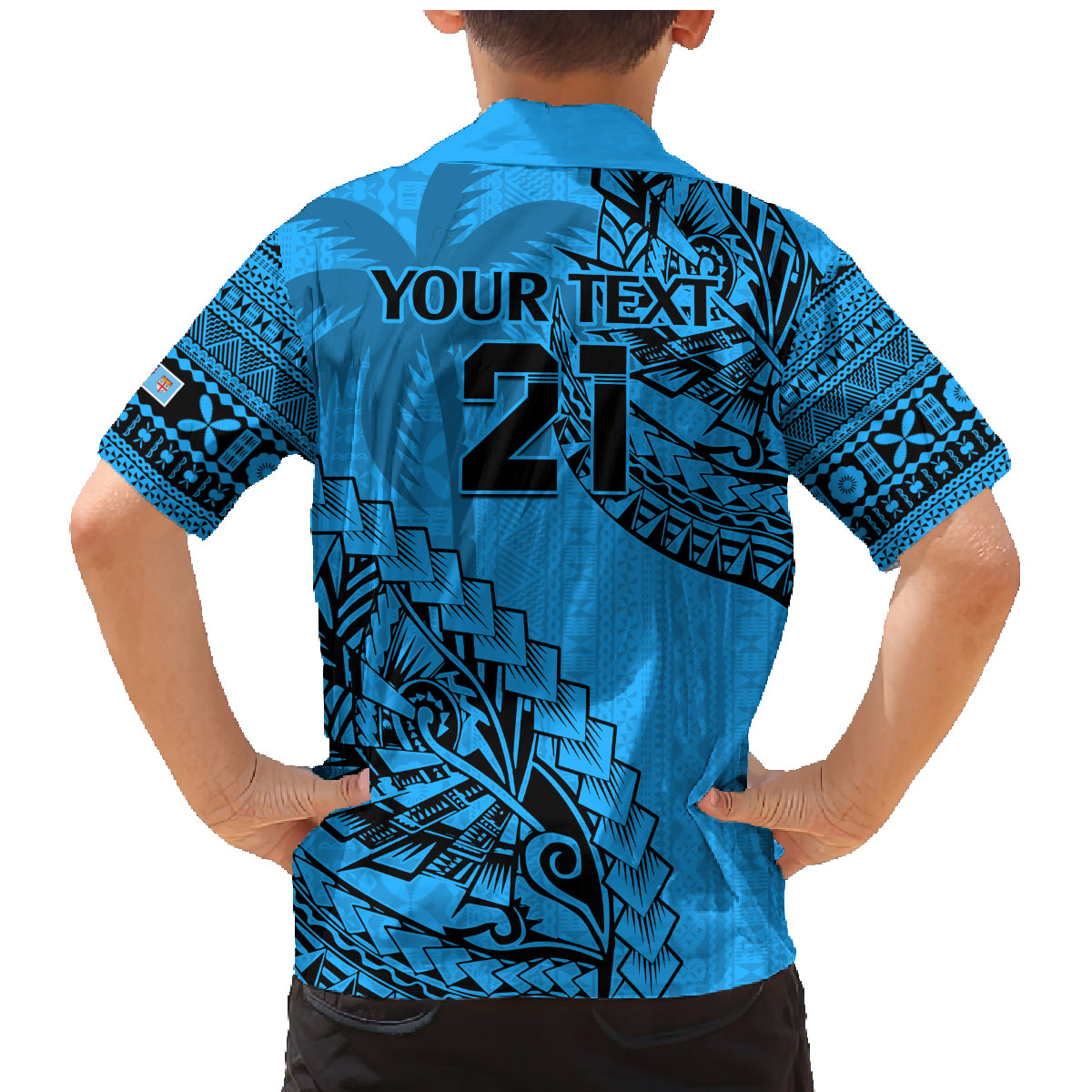 custom-fiji-rugby-family-matching-mermaid-dress-and-hawaiian-shirt-kaiviti-fijian-tribal-world-cup-blue-no1