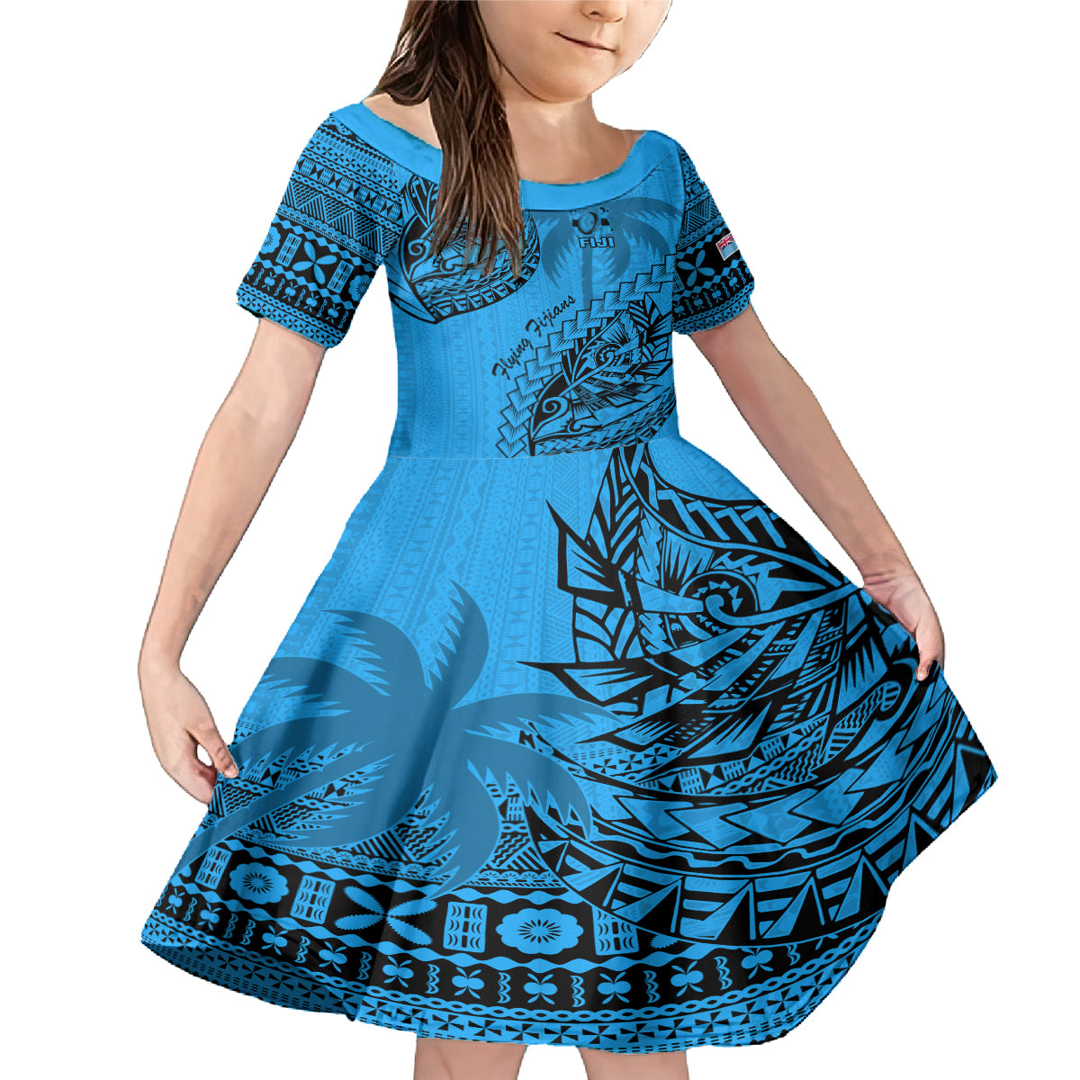 custom-fiji-rugby-family-matching-mermaid-dress-and-hawaiian-shirt-kaiviti-fijian-tribal-world-cup-blue-no1