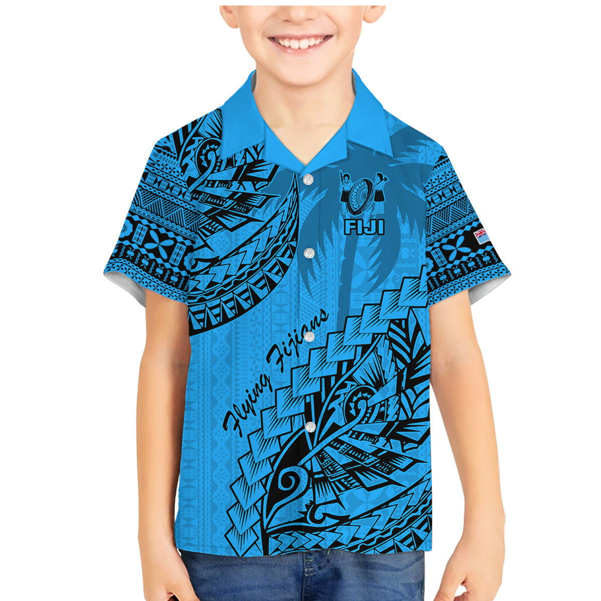 custom-fiji-rugby-family-matching-mermaid-dress-and-hawaiian-shirt-kaiviti-fijian-tribal-world-cup-blue-no1