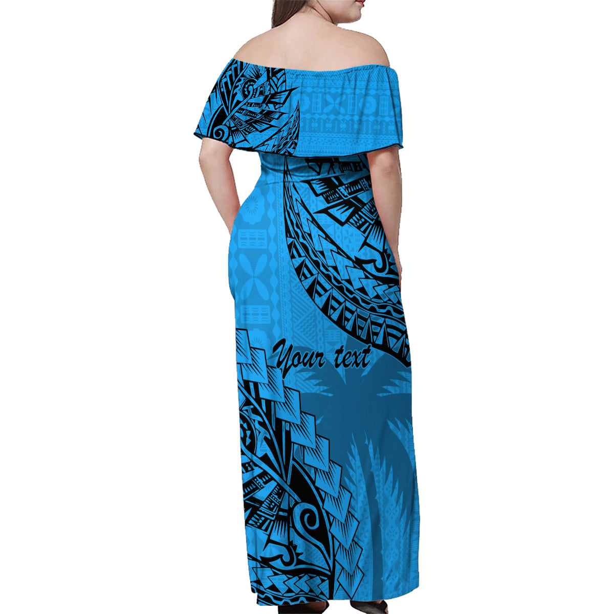 custom-fiji-rugby-family-matching-off-shoulder-maxi-dress-and-hawaiian-shirt-kaiviti-fijian-tribal-world-cup-blue-no1