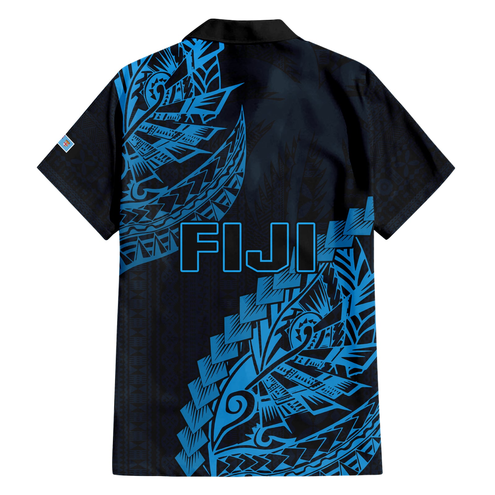 Fiji Rugby Hawaiian Shirt Kaiviti Fijian Tribal World Cup Blue No2 - Vibe Hoodie Shop