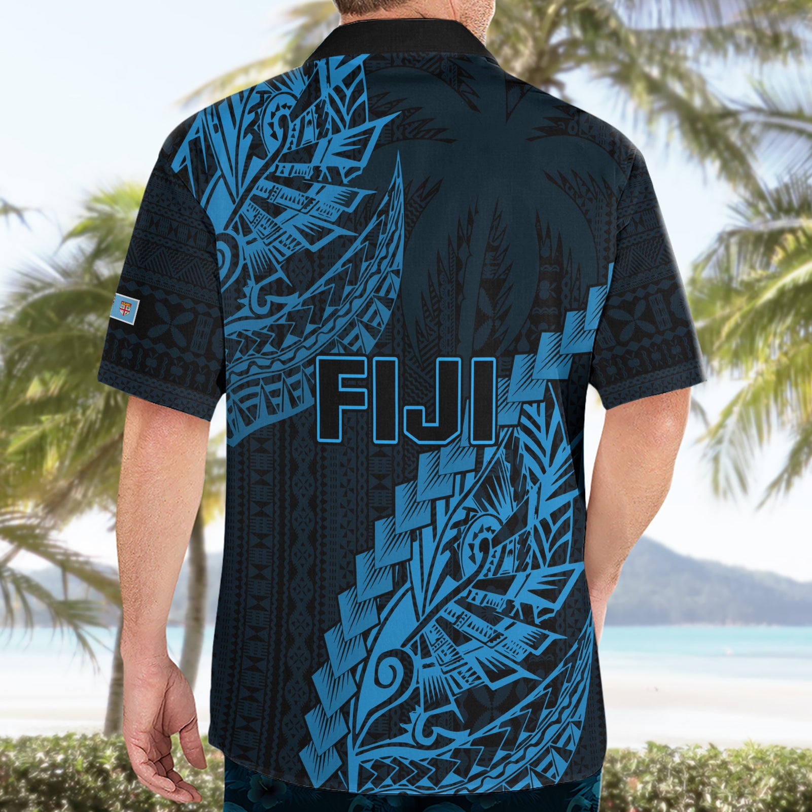 Fiji Rugby Hawaiian Shirt Kaiviti Fijian Tribal World Cup Blue No2 - Vibe Hoodie Shop