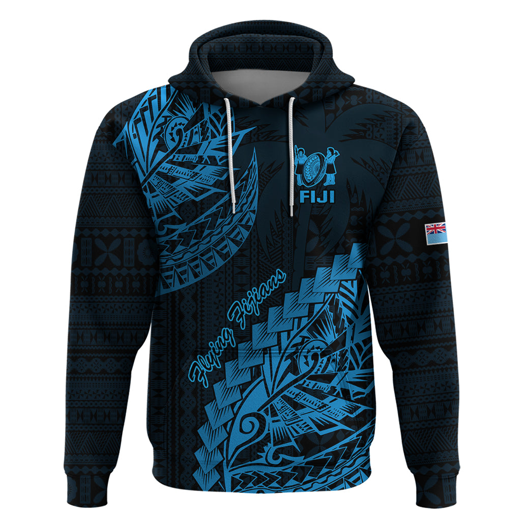 Fiji Rugby Hoodie Kaiviti Fijian Tribal World Cup Blue No2 LT9 - Vibe Hoodie Shop