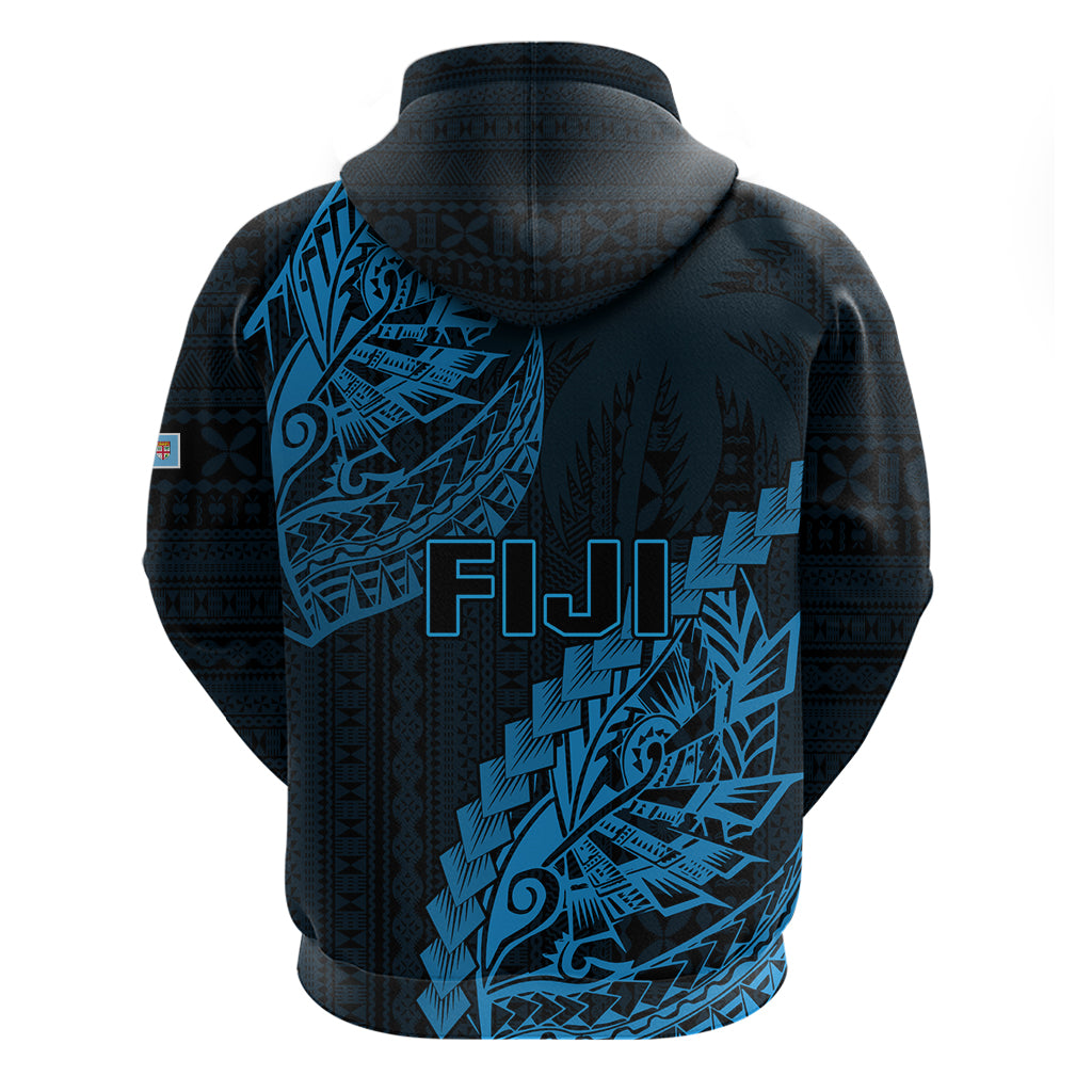 Fiji Rugby Hoodie Kaiviti Fijian Tribal World Cup Blue No2 LT9 - Vibe Hoodie Shop