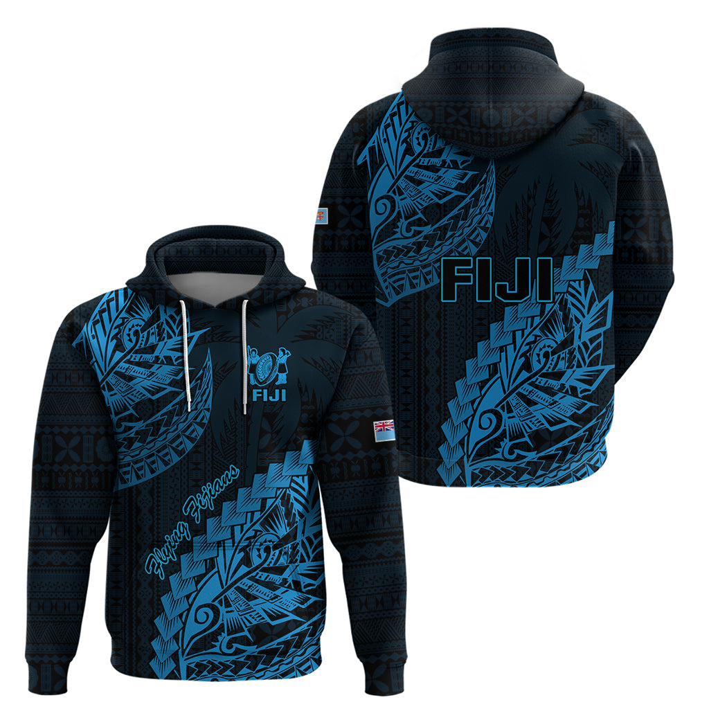 Fiji Rugby Hoodie Kaiviti Fijian Tribal World Cup Blue No2 LT9 - Vibe Hoodie Shop