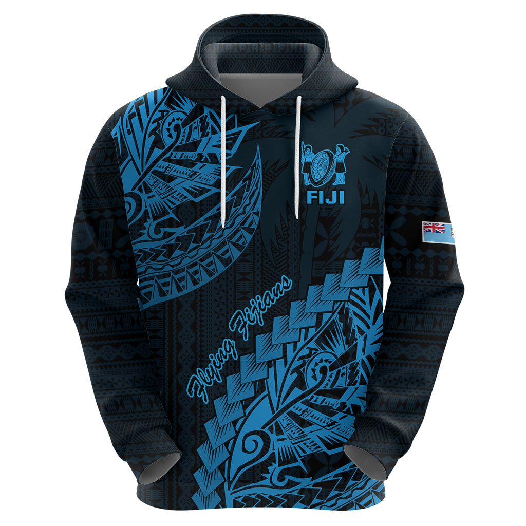 Fiji Rugby Hoodie Kaiviti Fijian Tribal World Cup Blue No2 LT9 - Vibe Hoodie Shop
